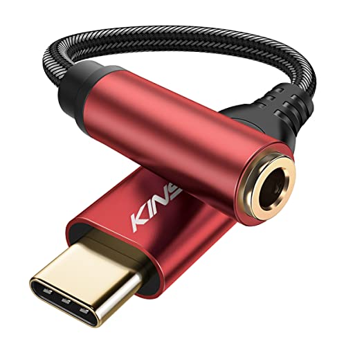 Image of Kinsound USB Type C to 3.5 mm Audio Jack Connector with DAC Headphone Converter Adapter Compatible With iPhone 15 Pro Max /15 Pro /15 Plus, Galaxy S23 /S22 /S21 /S20,OnePlus12 /11 /10 /9 /8,Google Pixel 7 /6 /5 /4 / & Other Type C Phones