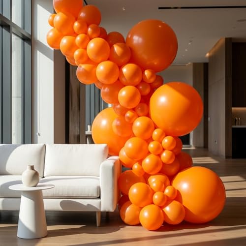 Image of KALOR Orange Giant 36 Inch 9pcs Large Latex Balloons