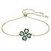 Produktbild Swarovski Idyllia Armband, Vergoldetes Damenarmband mit Glücksklee-Motiv und Strahlenden Grünen Swarovski Kristallen