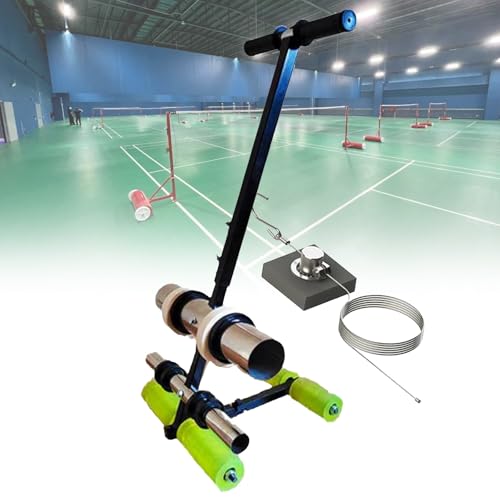 VNATWGOO Badminton Court Floor Marking Tool, Hand-Push Tape Pasting Machine, Manuale Line Striping Machine,with Adjustable Handle,B