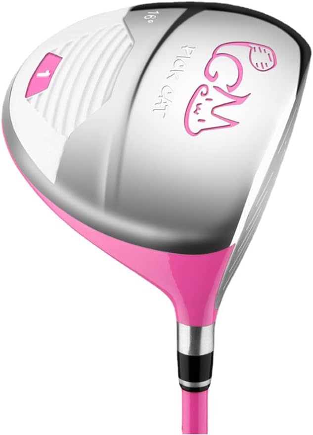 Junior Right Handed Children No. 1 Golf Club Wood Carbon Pole Golf Putter with Golf Headcover for Kids Boys Girls (for Age 6-8,Pink)