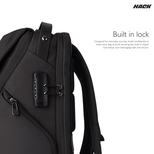 Image of Hack Athletics Premium Mono Backpack | 30L Large Capacity | 15.6 inch Laptop Backpack | YKK Zipper | Built-in Zipper Lock | Water-Resistant Bag | Office, College,Travel, Gym Backpack for Men & Women