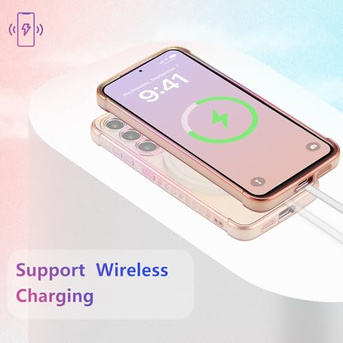 Coque Samsung S24 FE protection objectif antichoc rose irisé ZTOFERA