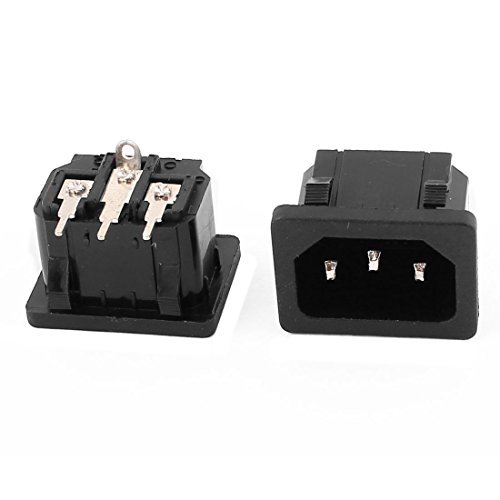 Echocart-5Pcs-AC-250V-10A-90-Degrees-3-Terminals-Inlet-Power-Socket-Adapter-Convertor