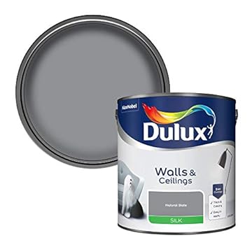 Dulux Silk Emulsion Paint For Walls And Ceilings - Natural Slate 2.5 Litres