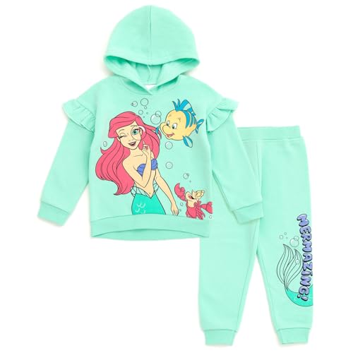 Image of Disney Minnie Mouse Little Mermaid Lilo & Stitch Fleece Hoodie & Pants Outfit Newborn to Big Kid Sizes (0-3 Months - 14-16)