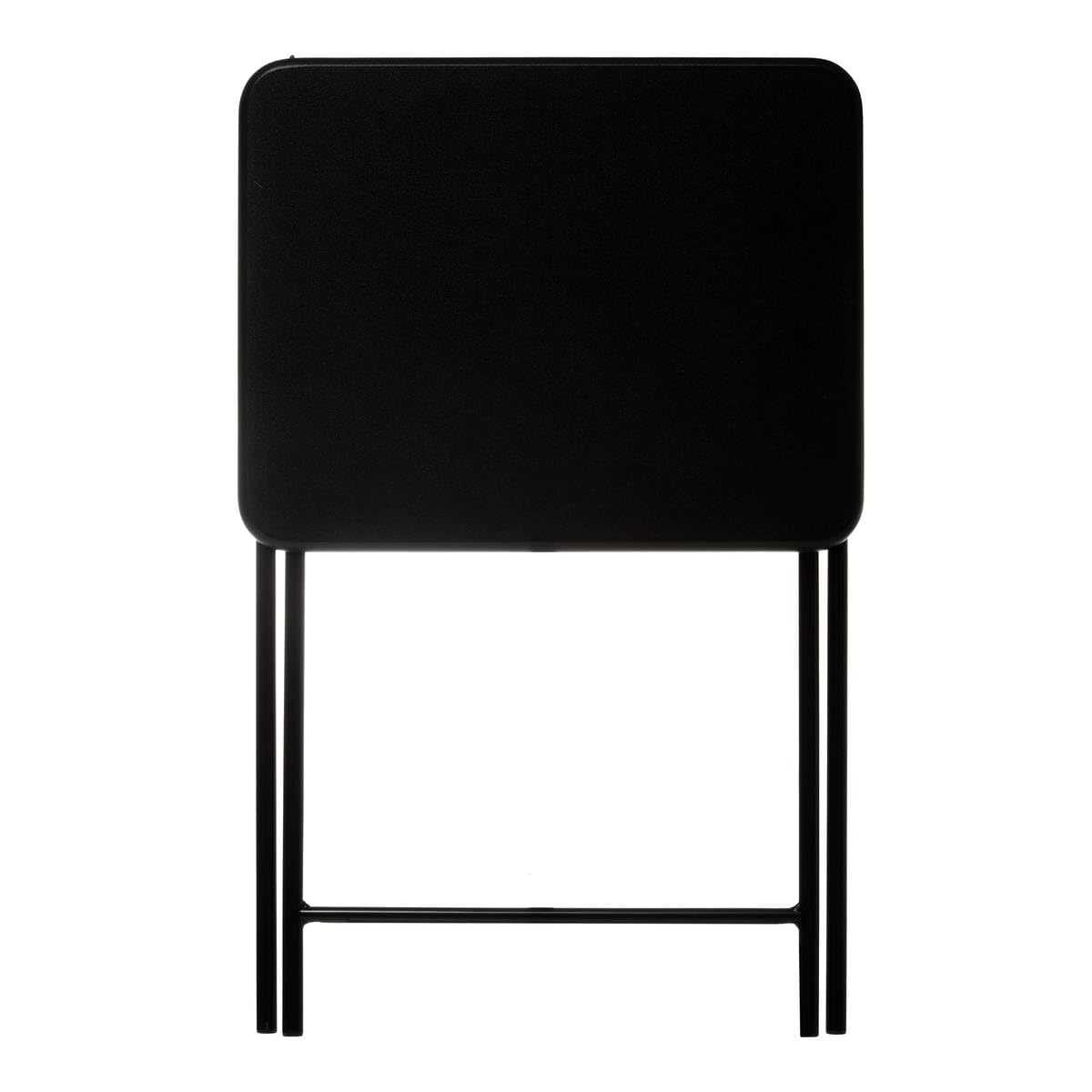 Table d'Appoint Pliante Noire L48 x P38 x H65 cm Structure en Métal