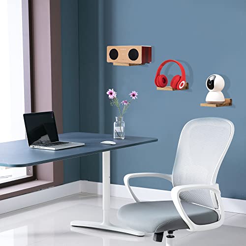 Niubest Small Floating Shelf,Carbonized Black,Set Of 3 Small Wall Shelf For Bedroom Living Room Bathroom Kitchen Office-5X5 Inch #TOP1