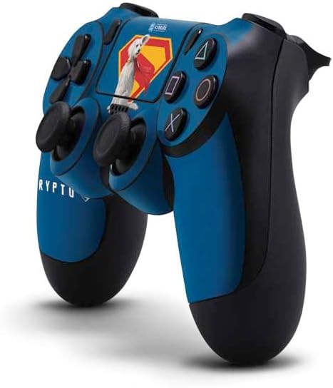 Vista 6 de Skinit Calcomanía para juegos compatible con el controlador de PS4, logotipo oficial de DC Comics Superman Comic en diseño rojo