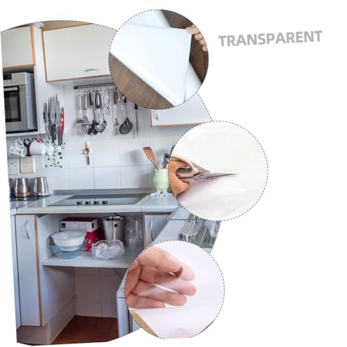 Pegatina autoadhesiva resistente al calor y rayones transparente para proteger armarios 3