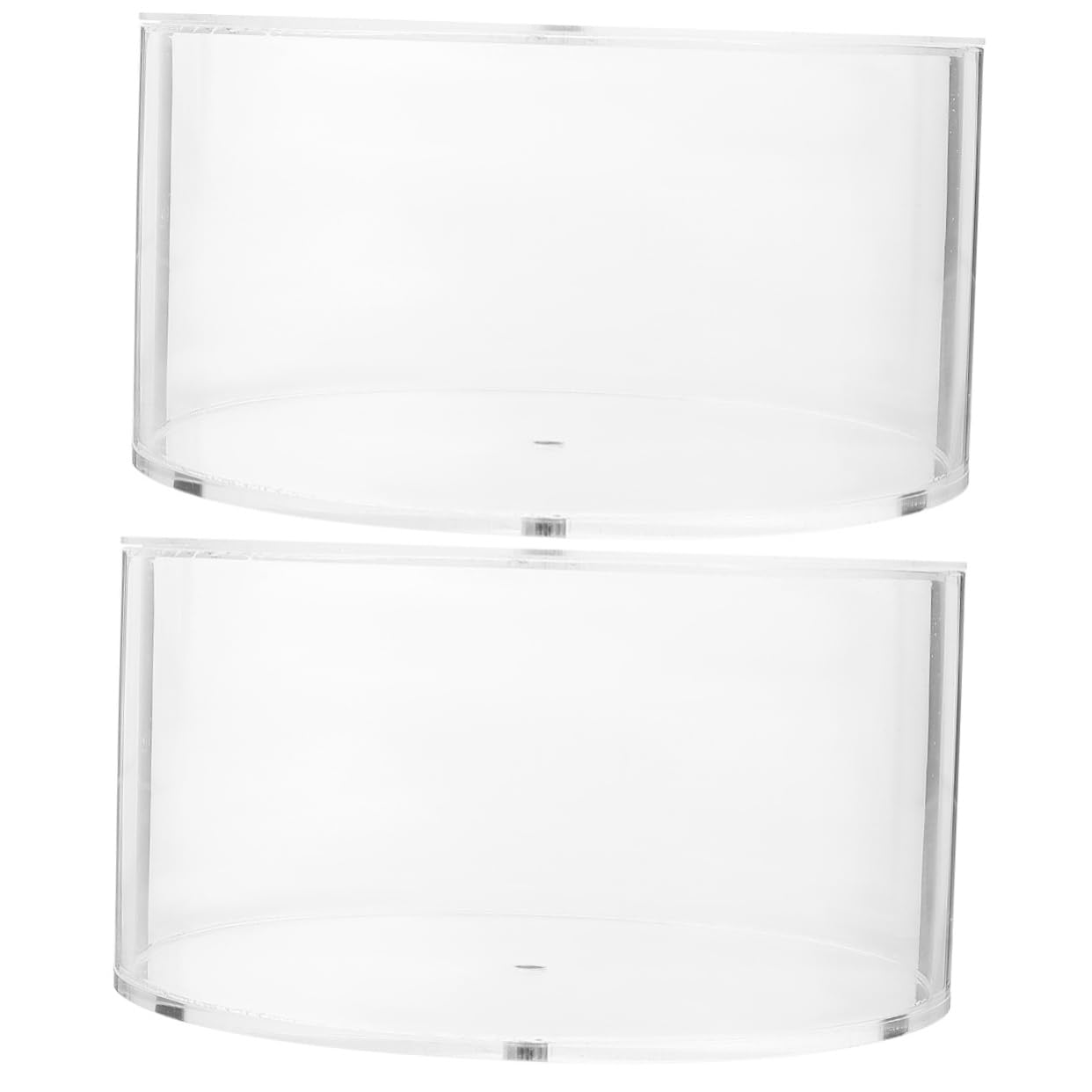 Boîte à bijoux transparente lot de 2 organisateur de colliers et boucles d'oreilles acrylique