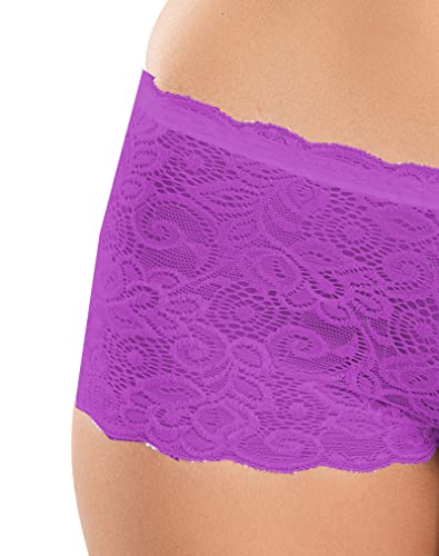 Image of FIMS - Fashion is my style Cotton Lycra Net Boy Short Panty for Womens, Mid Rise, Satin, Hipster Panties, Daily Use, Back and Front Coverage, Brief, See Main Image to Check How Many Panty You Will Get