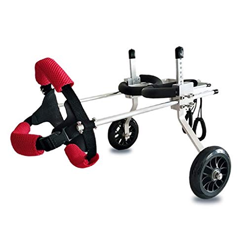 Khuy Adjustable Dog Wheelchairs, Animal Exercise Wheels Hind Legs Rehabilitation, Doggie Wheelchair For Small/Medium Dogs, Multiple (Size : 2X-Small) #TOP11