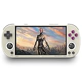 MOUJI- Trimui Smart Pro 4,96 polegadas Console de jogos portátil Sistema Linux Processador A133P Cartão SD de 128 GB Suporte WiFi Multijogador Batalha online (cinza)