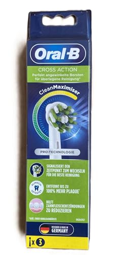 Oral-B Cross Action Electric Toothbrush Replacement Brush Heads Refill, 3 Count, White