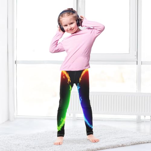 Bolaz Toddler Girls Leggings Printed Yoga Pants Leggings Blue Orange Green Drange for Kids4