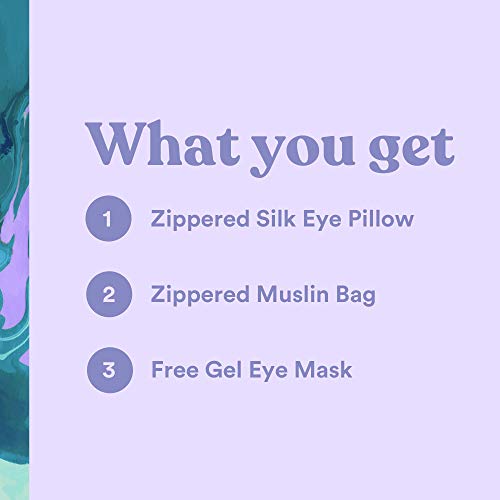 ASUTRA Silk Eye Pillow for Sleep, Purple | Filled w/Lavender & Flax Seeds | Weighted | Meditation & Light Blocking Blindfold