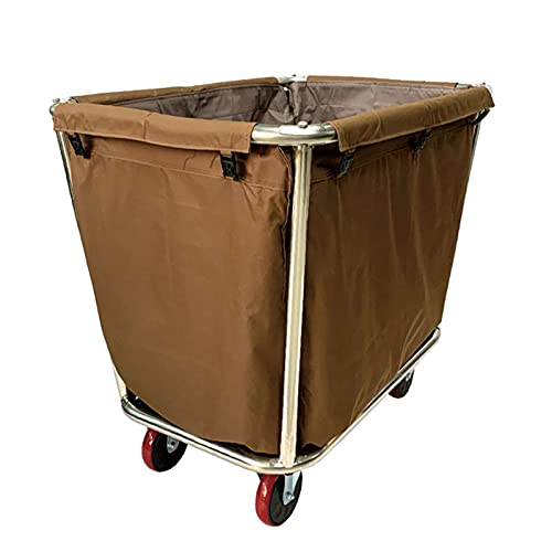 Chariot à linge commercial robuste en acier avec grand sac de tri amovible