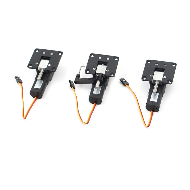 SPARKHOBBY 5KG 55g Tren de Aterrizaje retráctil eléctrico con Dirección de Bloques de Metal para RC 3-5kg FPV Avión dron de ala Fija (1 Juego de 3 Piezas)