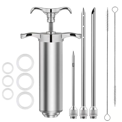Hbbgdiy Truthahn Baster 2oz/60ml Edelstahlspritze