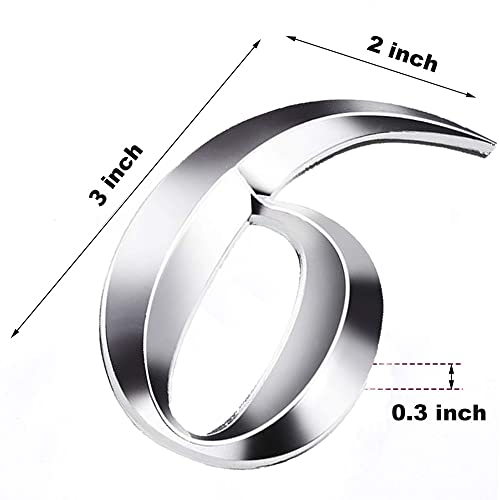 Self-Adhesive 3 Inch Mailbox Numbers 0-9 Street Address Door House Numbers Signs For Apartment,Office,Residence,House Mailbox (Silver,10 Pieces) #TOP4