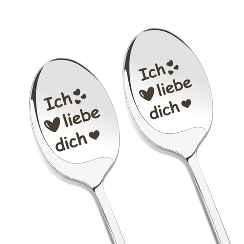 Regalo di San Valentino per lui, regalo di San Valentino, per coppie, regalo di fidanzata, cucchiaio di compleanno, 2 pezzi per il fidanzato, regalo di compleanno per lui, regalo di fidanzato