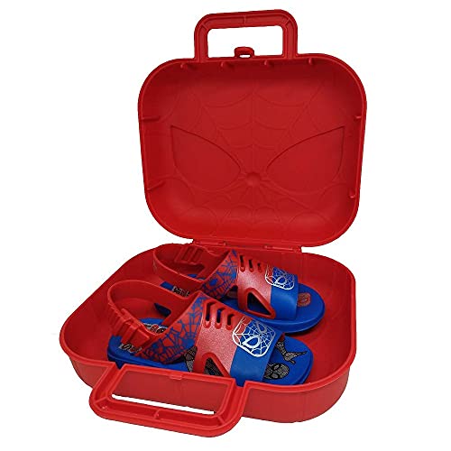Sandália Marvel Hero Case, Grendene Kids, Meninos, Azul/Vermelho, 25