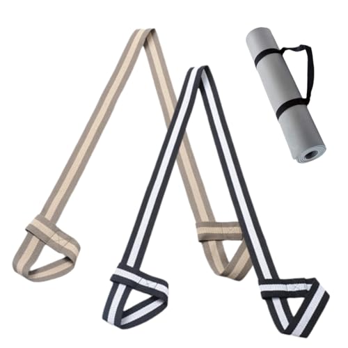XURJUMI 2 Piezas Correa Esterilla Yoga, Ajustable Algodón Cinta de Yoga para Todos los Tamaños de Esterilla de Yoga, Estiramientos y Fitness, Compatible con Todos los Tamaños de Esterillas