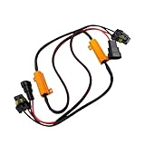 Nomocale 1 PC Car LED Bulb Decoder, Car Fog Light Resistor Decoder Wire, Car Modification Headlight Wiring Harness Adapter, Universal for Most Cars (Black)
