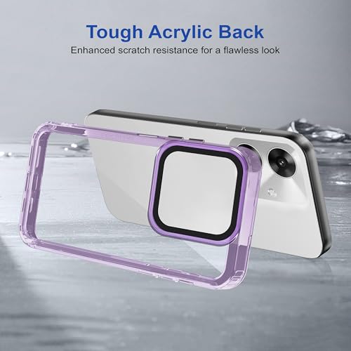 Image of Zapcase Back Case Cover for Realme C61 | Compatible for Realme C61 Back Cover | Case Cover with Camera Protection | (TPU + PC | Translucent Purple)