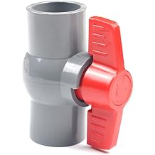 PVC Ball Valve, Plastic Water Pipe Valve U-PVC Ball Valve Straight Connectors for Control and Stop Flow 20mm