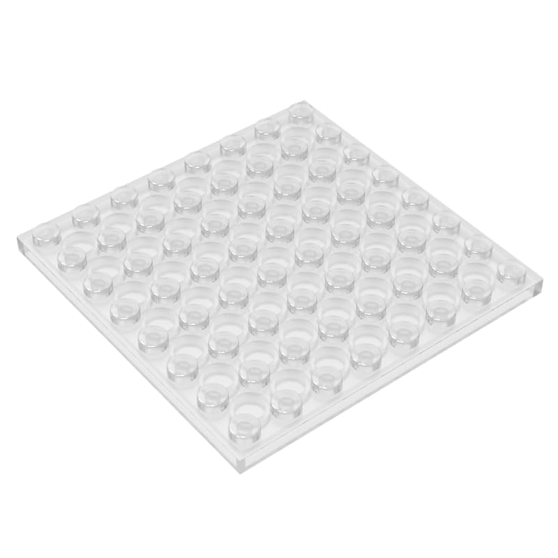 41539 Foundation Plate Plate 8x8 10 Pieces GDS-528 Compatible with Lego Building Blocks Color:Trans-Clear โ image 1