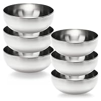 com-four – com-four® 6-teiliges Schüssel-Set aus Edelstahl - Salatschal
