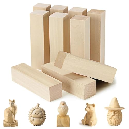 Ispira Idee Creative: Questo set intaglio legno supporta sia piccoli ornamenti che creazioni su larga scala. La superficie liscia del intaglio legno funge da tela creativa, supportando varie tecniche come l'intaglio lineare, l'intaglio a rilievo e la scultura a tutto tondo. Che si tratti di creare statuette di animali, modelli architettonici o pendenti decorativi, offre ampio spazio creativo agli artisti