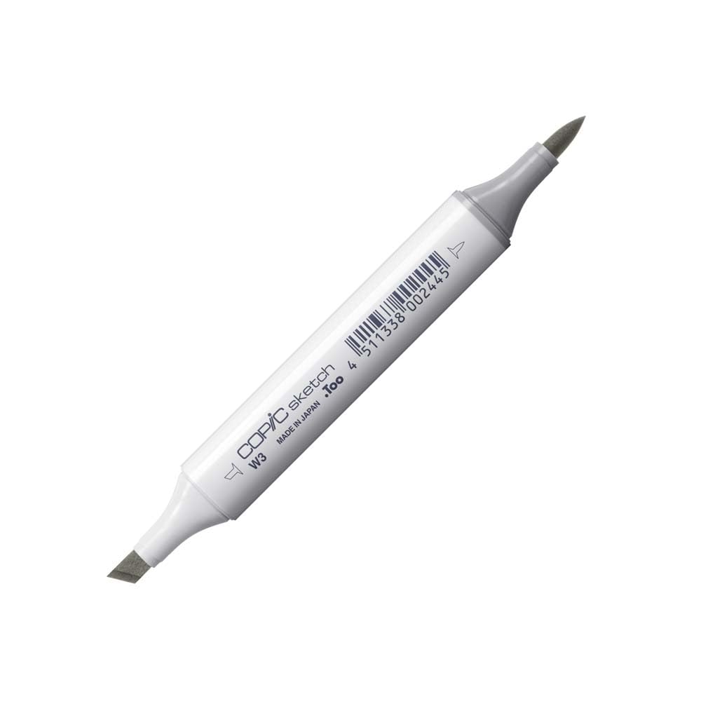 Copic Sketch Coloured Marker Pen - (W-3) Warm Gray No.3, For Art & Crafts, Colouring, Graphics, Highlighter, Design, Anime, Professional & Beginners, Art Supplies & Colouring Books
