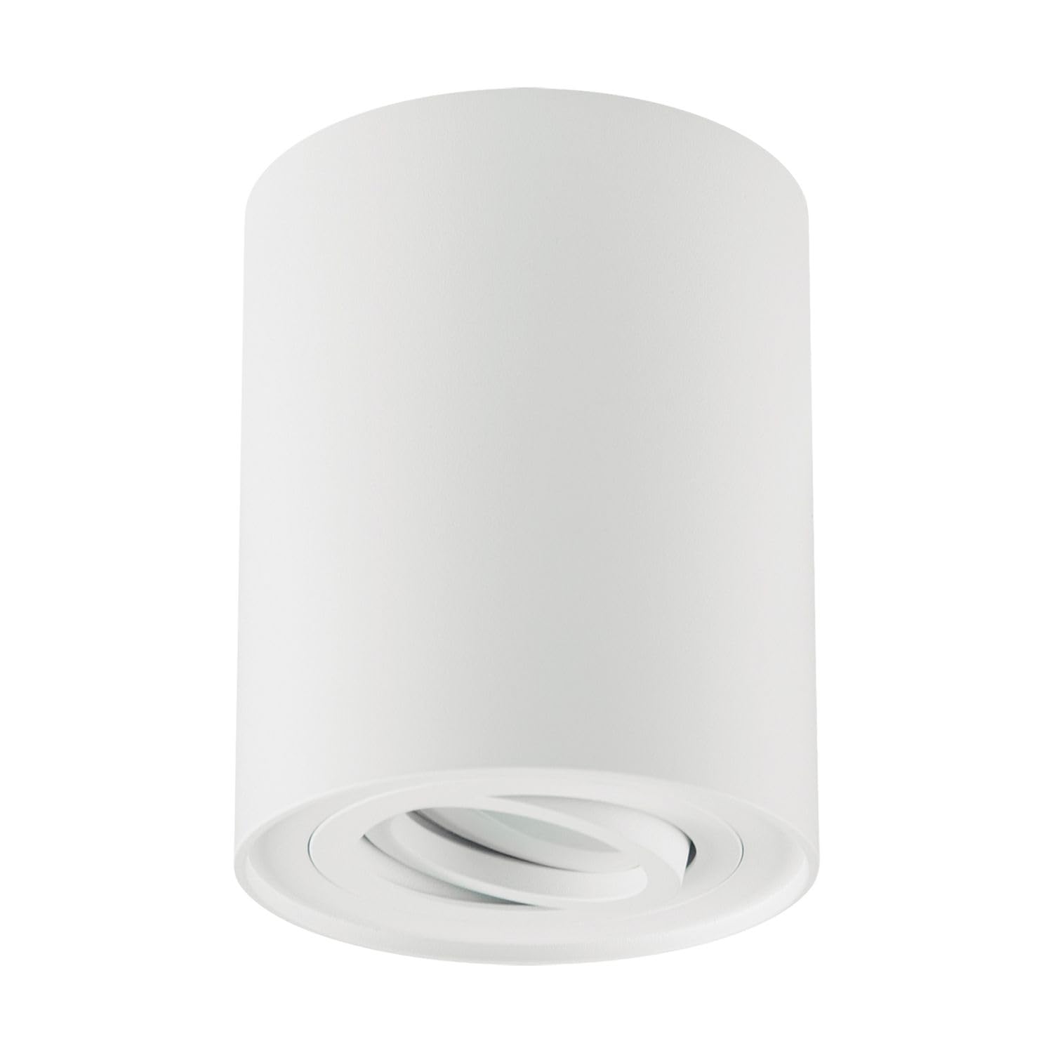 Lampada da soffitto bianca GU10 Ø 9,4 cm H: 12,5 cm piccolo cilindro orientabile metallo faretto da superficie soffitto faretto da superficie soffitto soggiorno faretto da soffitto cucina