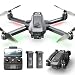 Drones with Camera for Adults 4k, WeFone WF30 GPS FPV Foldable Quadcopter for Beginners, Follow Me and Auto Return Home, Brushless Motor, 5G Transmission, 2 Batteries for 40 Mins Flight Time, Black