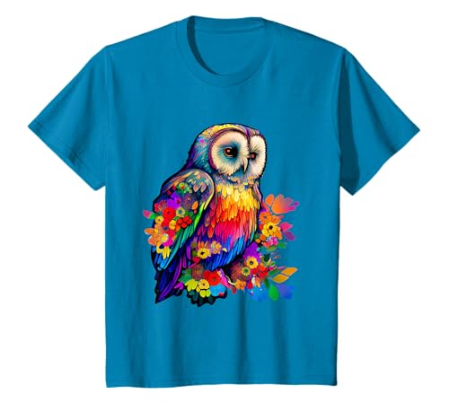 Magnifique chouette avec motif floral T-Shirt