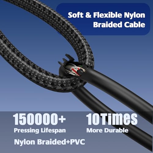 AuxLink XLR Female to 1/4 Cable 6ft 2 Pack, Balanced TRS to 6.35mm Gold-Plated Connectors Nylon Braided, Quarter Inch to XLR Female Cable by AuxLink - Used condition - Image 6