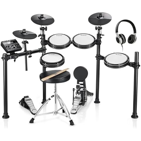 Donner Electric Drum Kit w/ 450 Sounds, USB MIDI, and All-Mesh Drum Head Cover