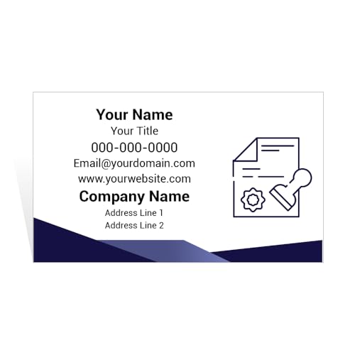Custom Business Cards for Notary Publics & Signing Agents – 16 Pt Cardstock – Personalized Mobile Notary, Loan Closer, and Verification Pro Networking Cards (Document Authority)
