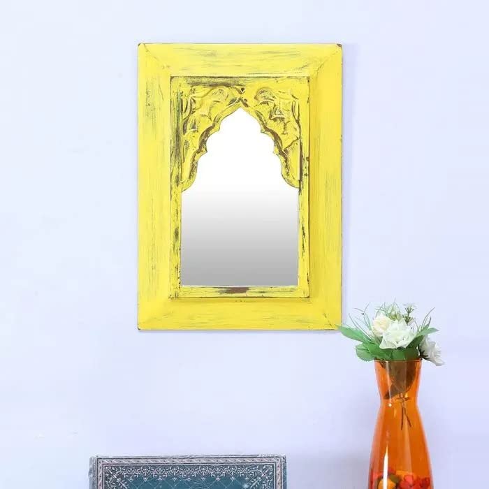 Handmade Wooden Mirror Frame - Vintage Wall Decor -1 Handmade Wooden Mirror Frame - Vintage Wall Decor -1