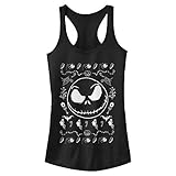 Disney Junior's Nightmare Before Christmas Jack Spooky Sweater Slim Fit, Scoop Hem Racerback Tank, Black, Small