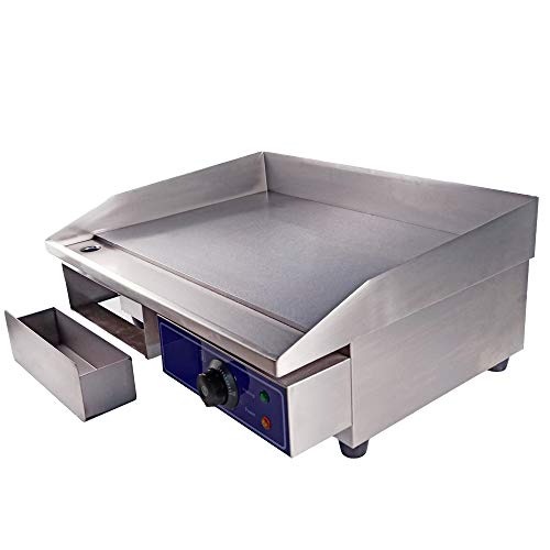 TAIMIKO Commercial Electric Griddle Flat Top Grill HotPlate Stainless Steel Thermostatic Control 2000W 22" - Thumbnail 7