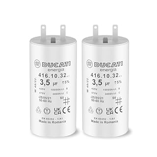 Lot de 2 Condensateurs 3,5 uF pour Volet Roulant SOMFY, SIMU, NICE - Réparation Condensateur de Moteur Haute Qualité 10Nm - Condensateur Cosses Faston 2,8mm pour Moteur de Volet et Store - VOLET TECH