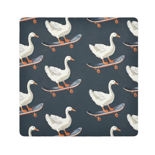 ODAWA Skater Goose Navy Self Adhesive Cloths 21.7X21.7 Inch Self-adhesive Cloth Protective Camera Wrapper Lightweight Foldable Wrapper for Camera Accessories