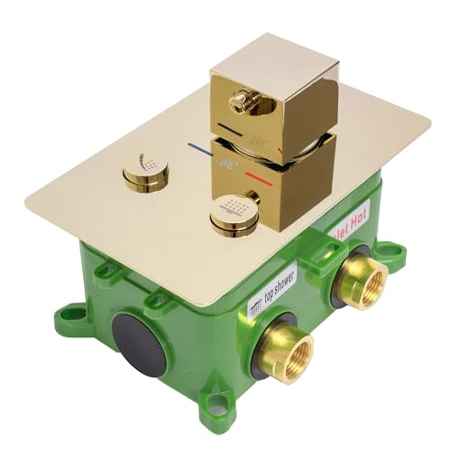 Rea Fenix Davis L.Gold Box Incasso Set Doccia Sistema Doccia In Ottone Per Bagno (Oro) - 3
