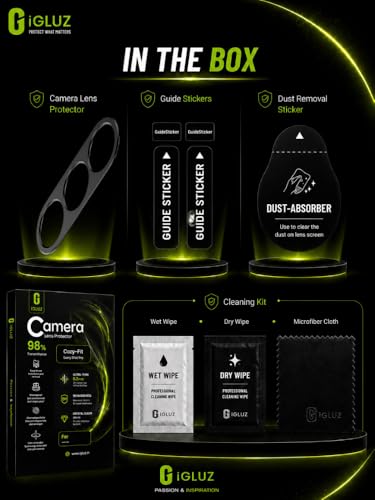 Image of iGluz Compatible with Samsung Galaxy A37 Camera Lens Protector (1 Pack) | 9H Tempered Glass Camera Guard | HD Clear Scratch Resistant Lens Protection | Bubble Free Easy Installation | Case Friendly Fit