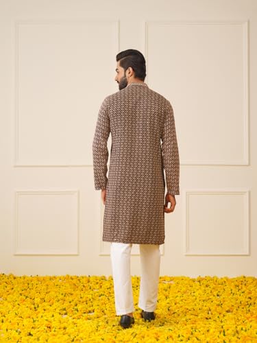 Image of Jompers Men's Cotton Embroidered Regular Kurta Sets