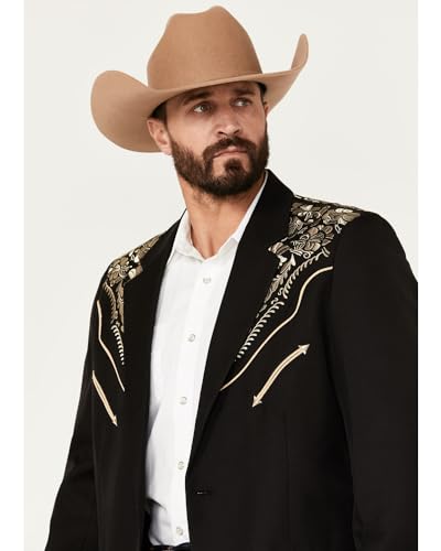 Scully Men's Gunfighter Sportcoat - P-733-BLK/GLD 44 LNG US Black2